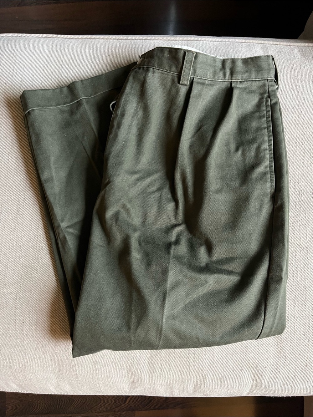 Polo by Ralph Lauren Olive Green Pleated Chinos